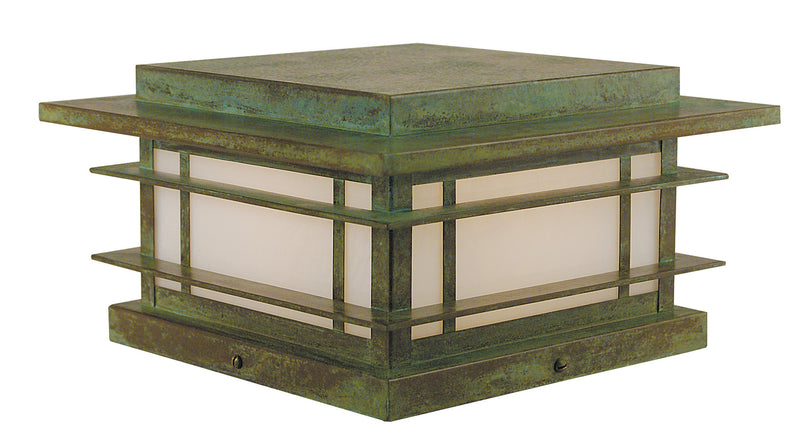 Arroyo OPC-11WO-VP One Light Column Mount, Verdigris Patina