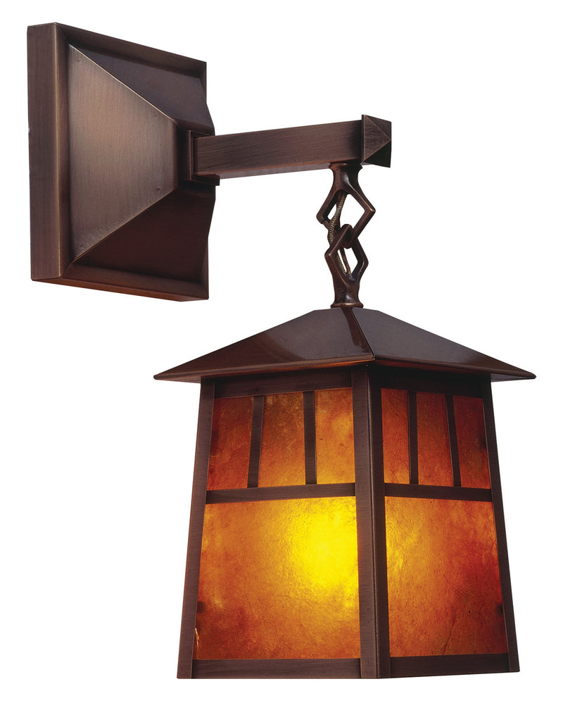 Arroyo RB-8M-AC One Light Wall Mount, Antique Copper