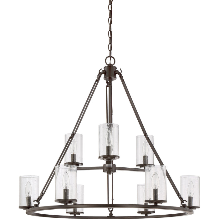 Quoizel BCN5009WT Nine Light Chandelier, Western Bronze