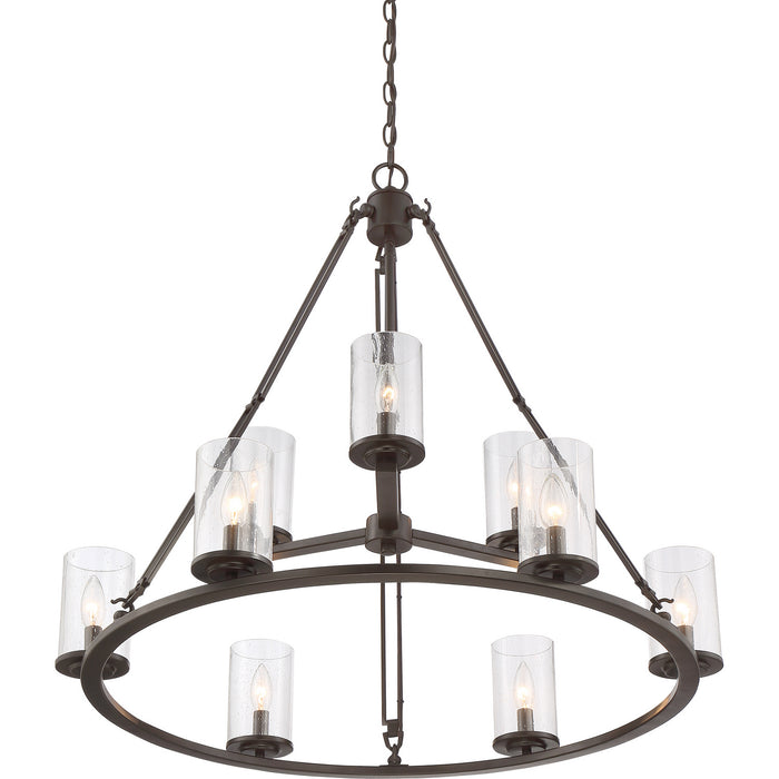 Quoizel BCN5009WT Nine Light Chandelier, Western Bronze