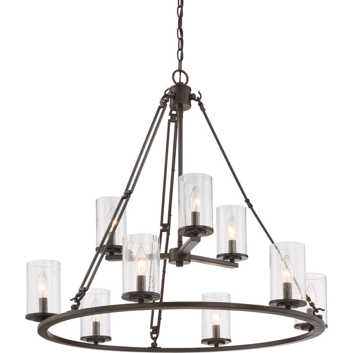 Quoizel BCN5009WT Nine Light Chandelier, Western Bronze