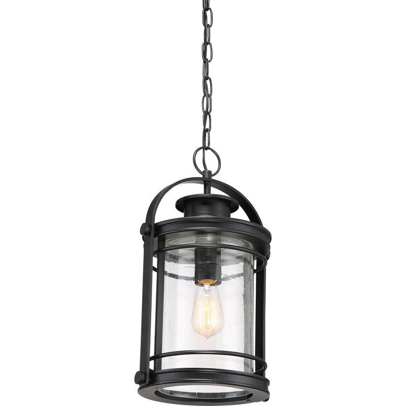 Quoizel BKR1910K One Light Outdoor Hanging Lantern, Mystic Black