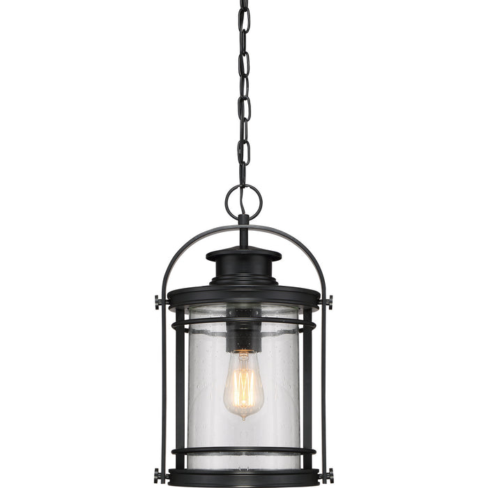 Quoizel BKR1910K One Light Outdoor Hanging Lantern, Mystic Black