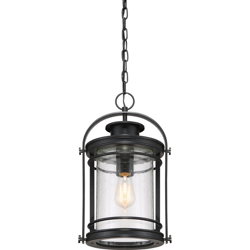 Quoizel BKR1910K One Light Outdoor Hanging Lantern, Mystic Black