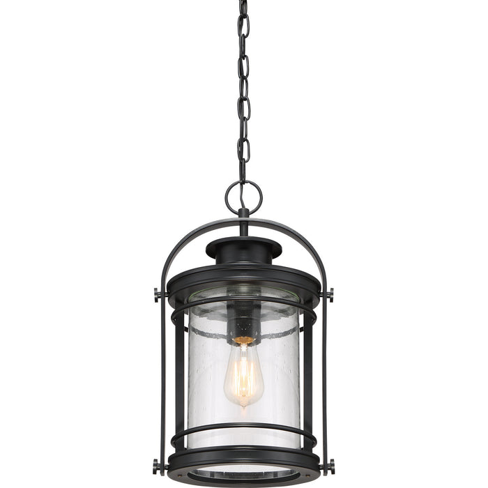 Quoizel BKR1910K One Light Outdoor Hanging Lantern, Mystic Black