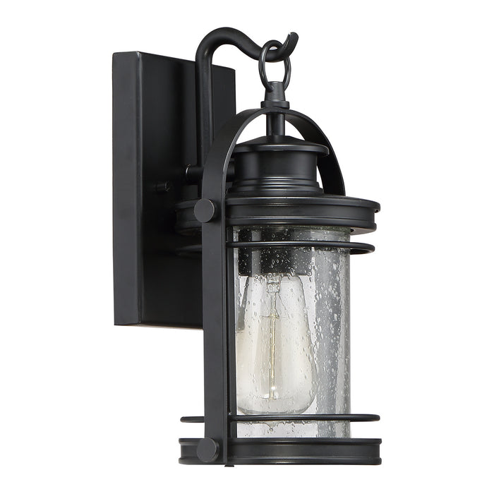 Quoizel BKR8406K One Light Outdoor Wall Lantern, Mystic Black