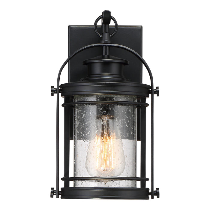 Quoizel BKR8406K One Light Outdoor Wall Lantern, Mystic Black