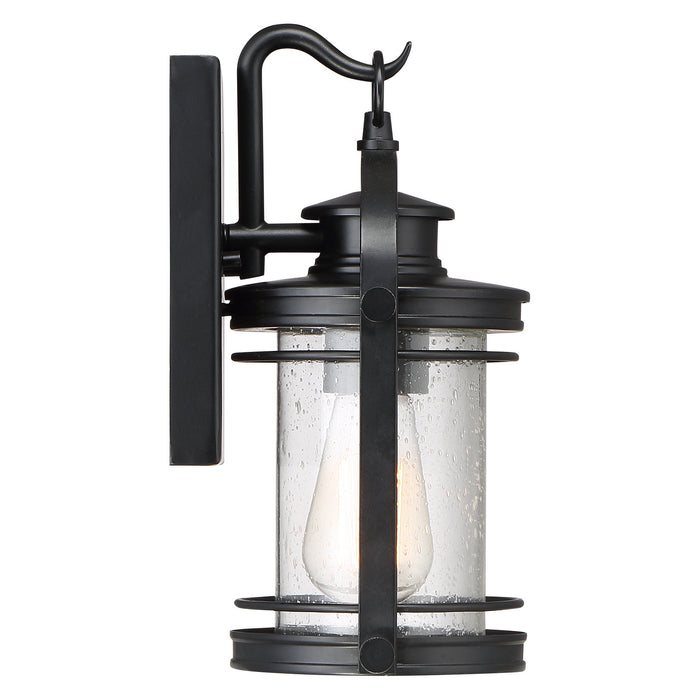 Quoizel BKR8406K One Light Outdoor Wall Lantern, Mystic Black