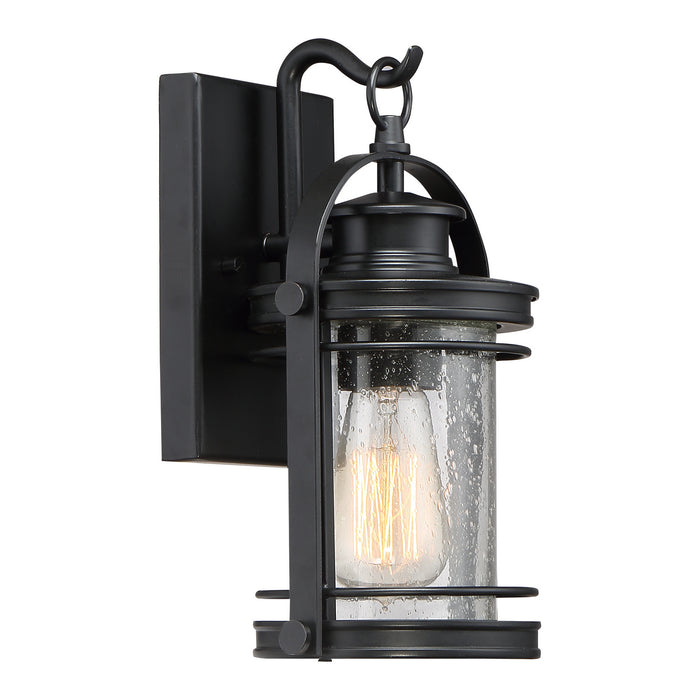 Quoizel BKR8406K One Light Outdoor Wall Lantern, Mystic Black