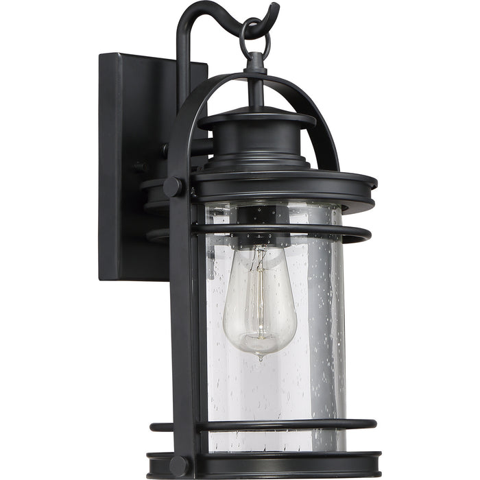Quoizel BKR8408K One Light Outdoor Wall Lantern, Mystic Black