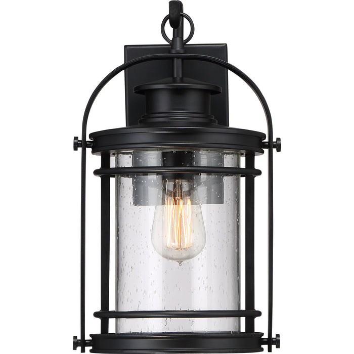 Quoizel BKR8408K One Light Outdoor Wall Lantern, Mystic Black