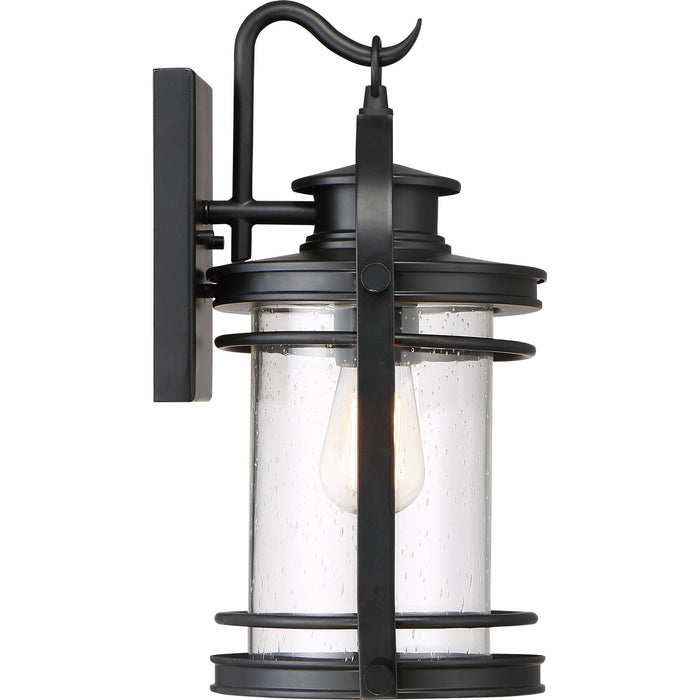 Quoizel BKR8408K One Light Outdoor Wall Lantern, Mystic Black