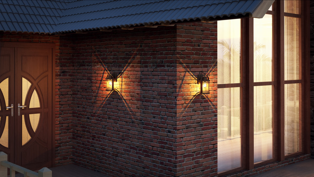 Quoizel BKR8408K One Light Outdoor Wall Lantern, Mystic Black