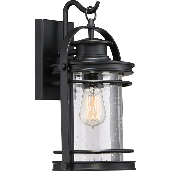 Quoizel BKR8408K One Light Outdoor Wall Lantern, Mystic Black