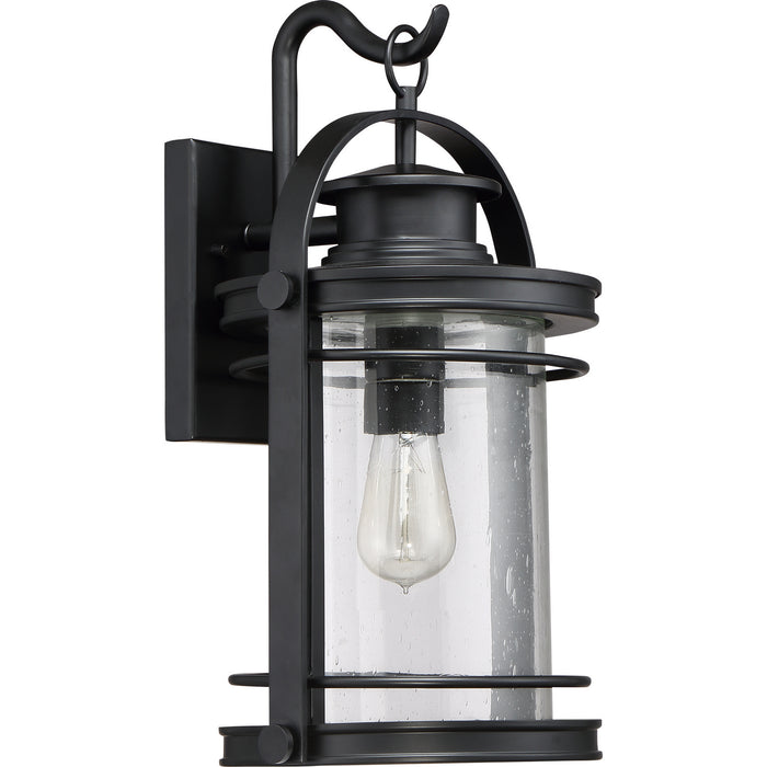 Quoizel BKR8410K One Light Outdoor Wall Lantern, Mystic Black