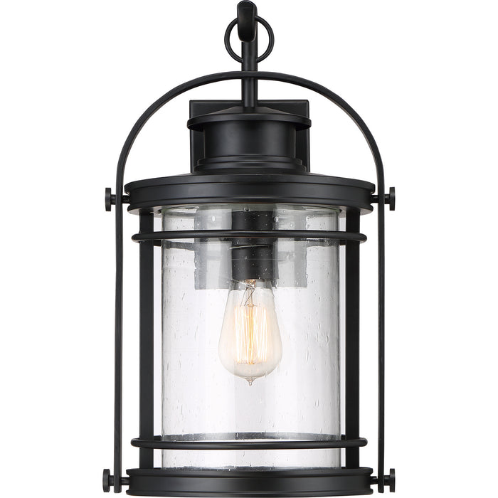 Quoizel BKR8410K One Light Outdoor Wall Lantern, Mystic Black