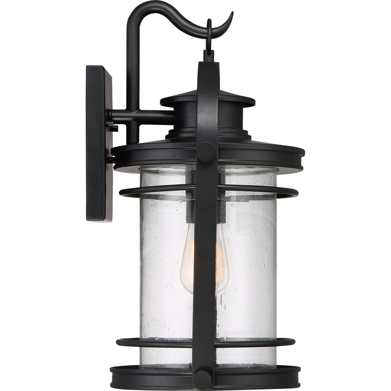 Quoizel BKR8410K One Light Outdoor Wall Lantern, Mystic Black