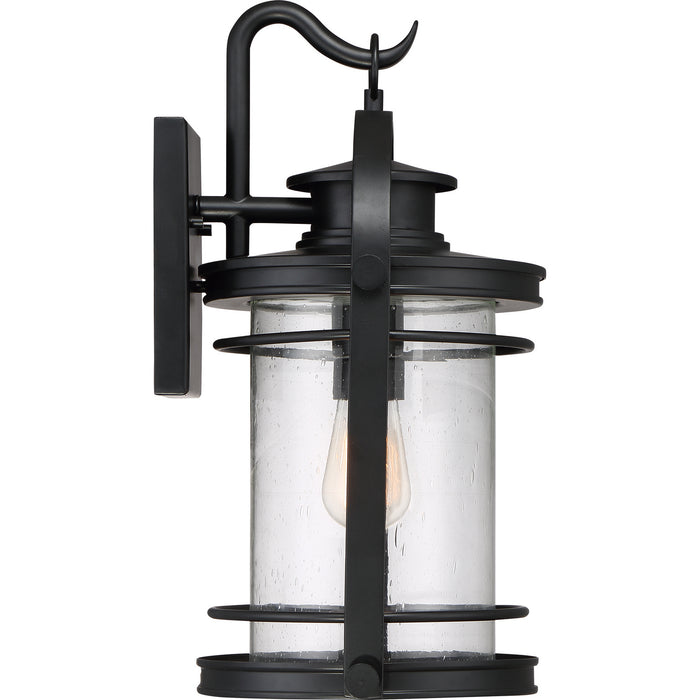 Quoizel BKR8410K One Light Outdoor Wall Lantern, Mystic Black