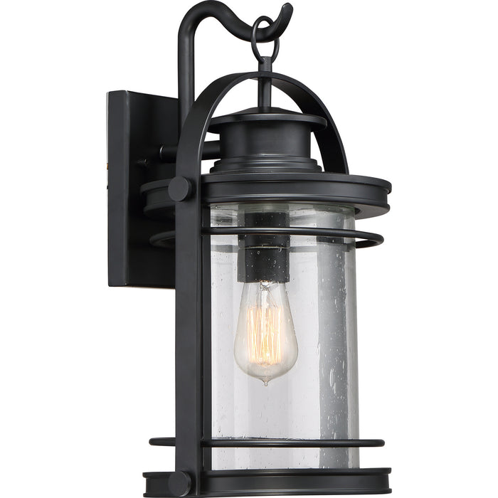 Quoizel BKR8410K One Light Outdoor Wall Lantern, Mystic Black