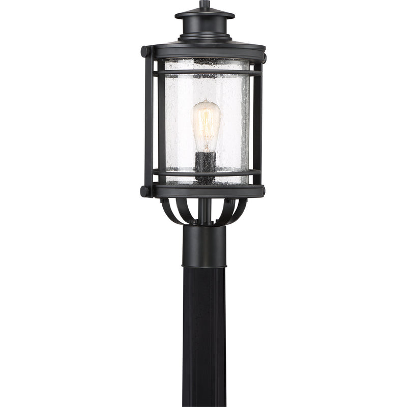 Quoizel BKR9010K One Light Outdoor Post Mount, Mystic Black