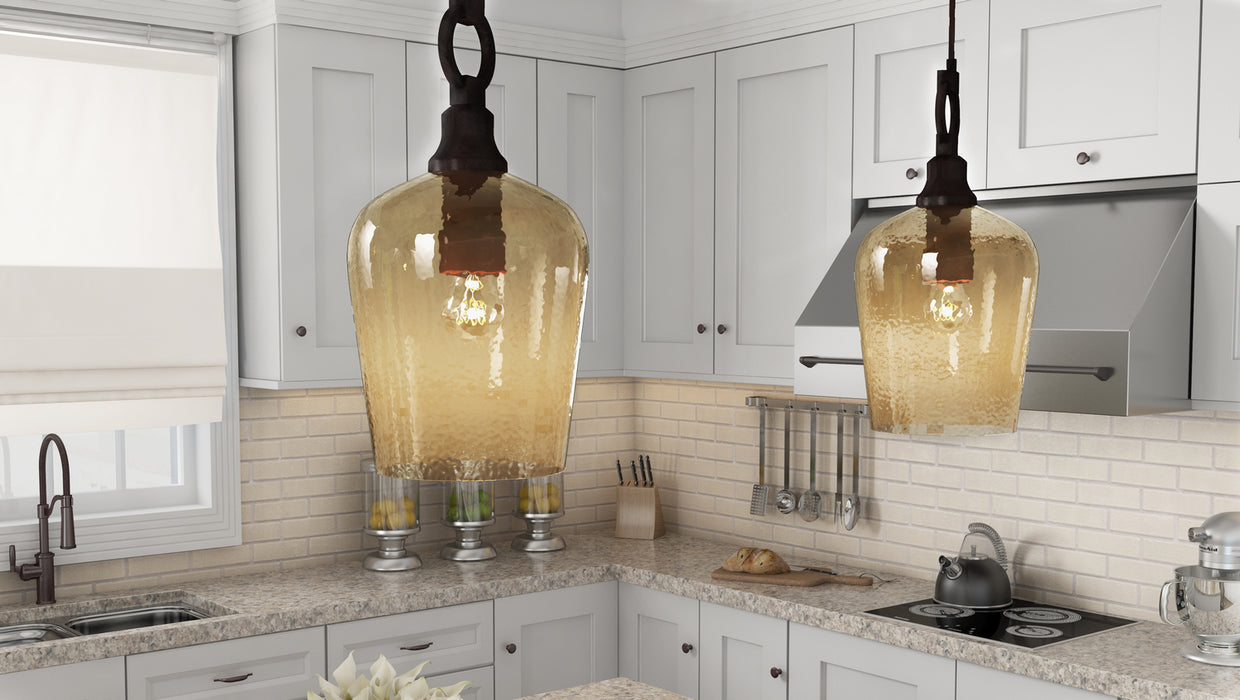 Quoizel CKKD1509WT One Light Mini Pendant, Western Bronze