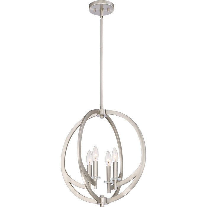 Quoizel ON2818BN Four Light Pendant, Brushed Nickel