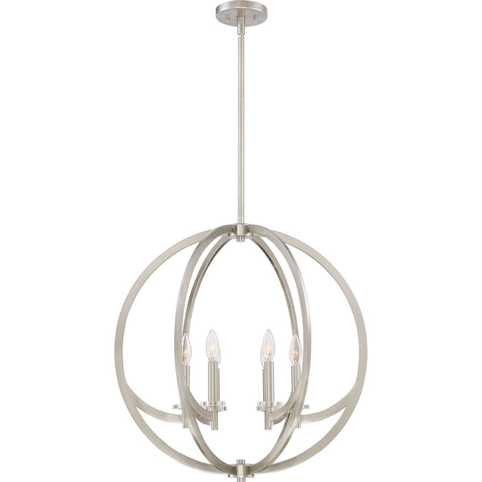 Quoizel ON2824BN Six Light Pendant, Brushed Nickel