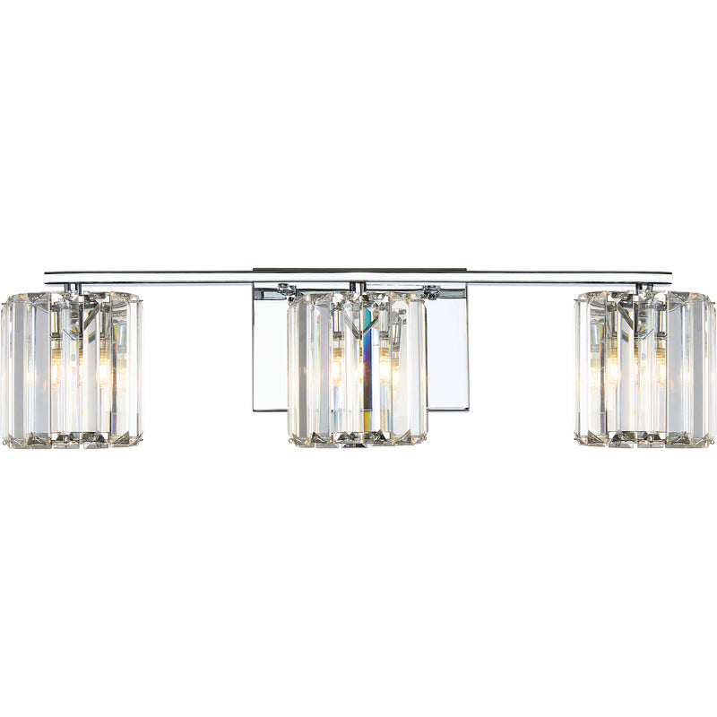 Quoizel PCDV8603C Three Light Bath Fixture, Polished Chrome