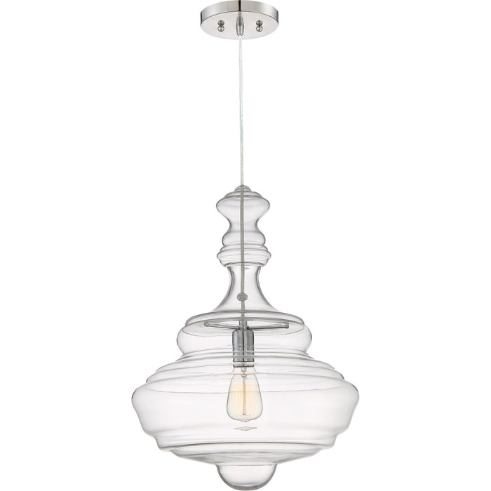 Quoizel QF2046C One Light Pendant, Polished Chrome