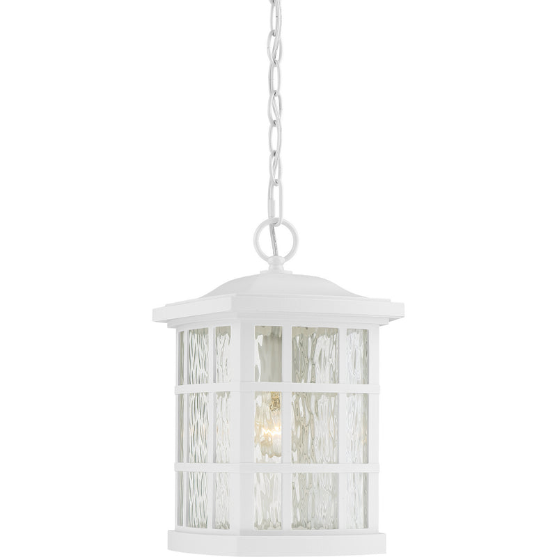 Quoizel SNN1909W One Light Outdoor Hanging Lantern, Matte White
