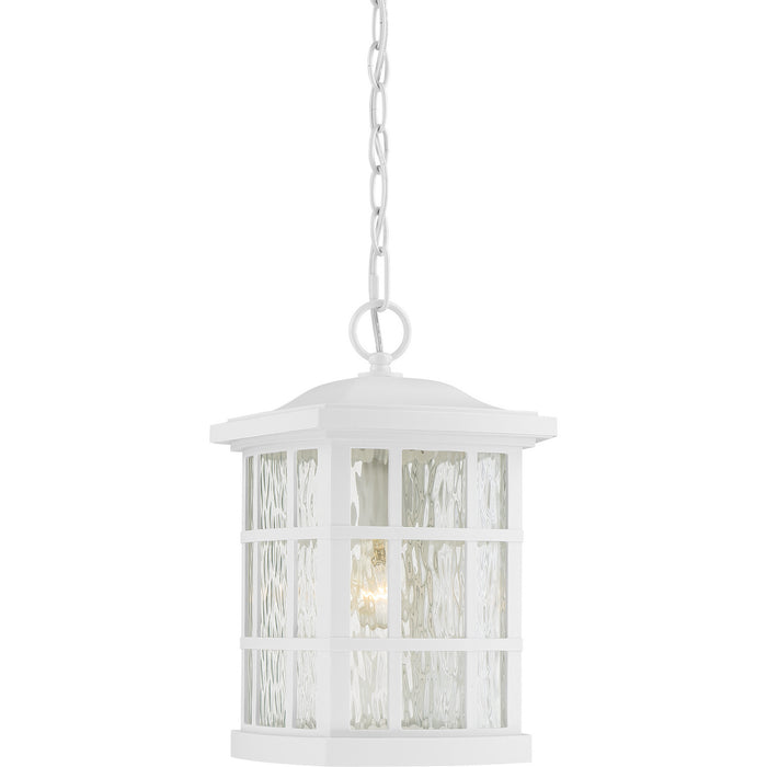Quoizel SNN1909W One Light Outdoor Hanging Lantern, Matte White