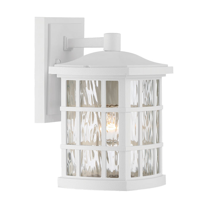 Quoizel SNN8406W One Light Outdoor Wall Lantern, Matte White