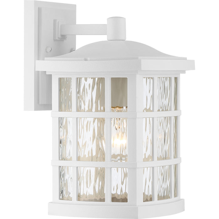 Quoizel SNN8408W One Light Outdoor Wall Lantern, Matte White