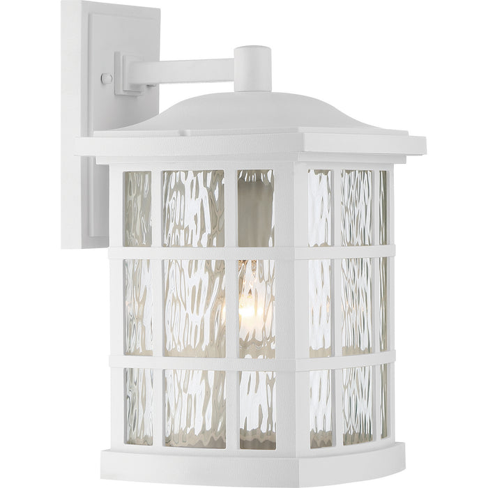 Quoizel SNN8409W One Light Outdoor Wall Lantern, Matte White