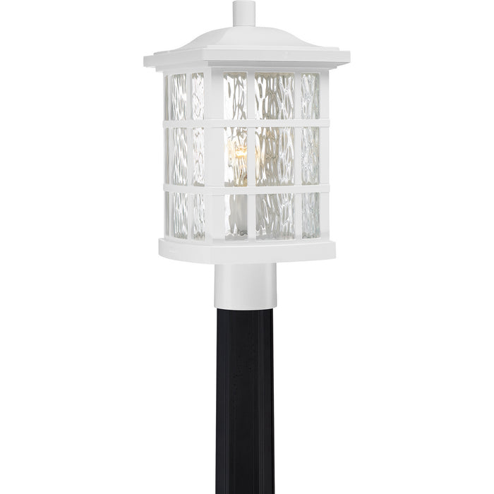 Quoizel SNN9009W One Light Outdoor Post Mount, Matte White