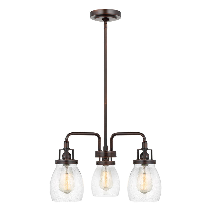 Generation Lighting 3114503-710 Three Light Chandelier, Bronze