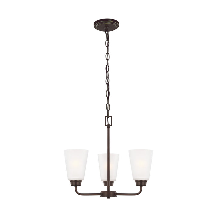 Generation Lighting 3115203-710 Three Light Chandelier, Bronze