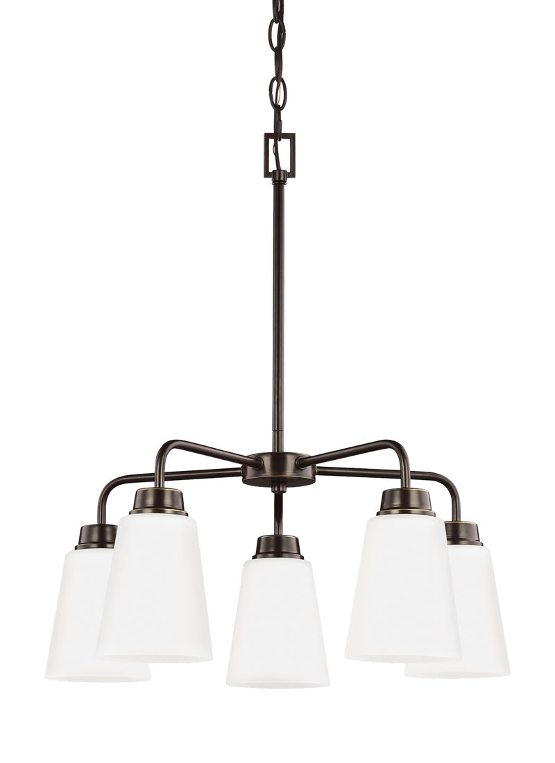 Generation Lighting 3115205-710 Five Light Chandelier, Bronze