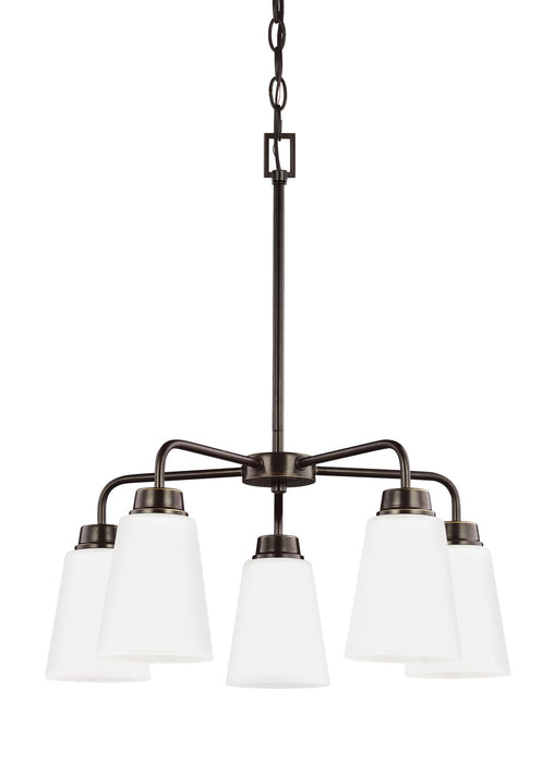 Generation Lighting 3115205-710 Five Light Chandelier, Bronze