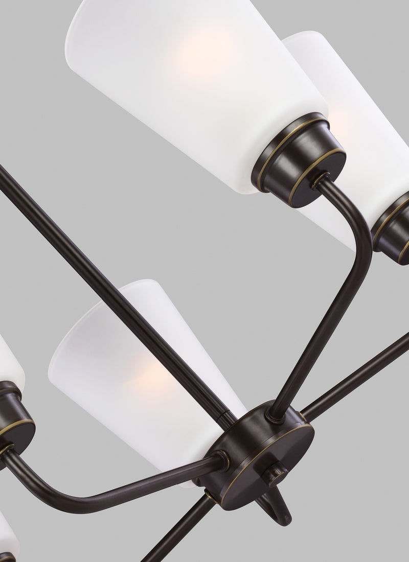 Generation Lighting 3115205-710 Five Light Chandelier, Bronze