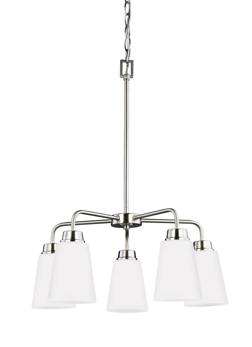 Generation Lighting 3115205-962 Five Light Chandelier, Brushed Nickel