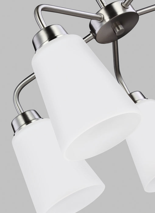 Generation Lighting 3115205-962 Five Light Chandelier, Brushed Nickel