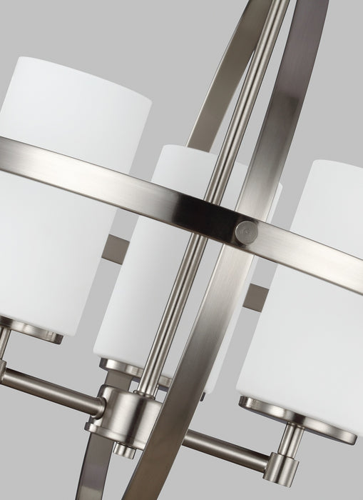 Generation Lighting 3124603-962 Three Light Chandelier, Brushed Nickel