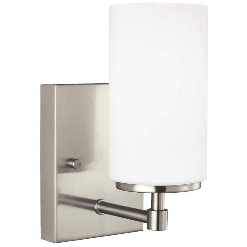 Generation Lighting 4124601-962 One Light Wall / Bath Sconce, Brushed Nickel