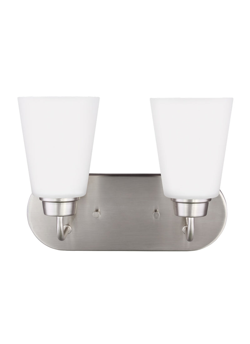 Generation Lighting 4415202-962 Two Light Wall / Bath, Brushed Nickel