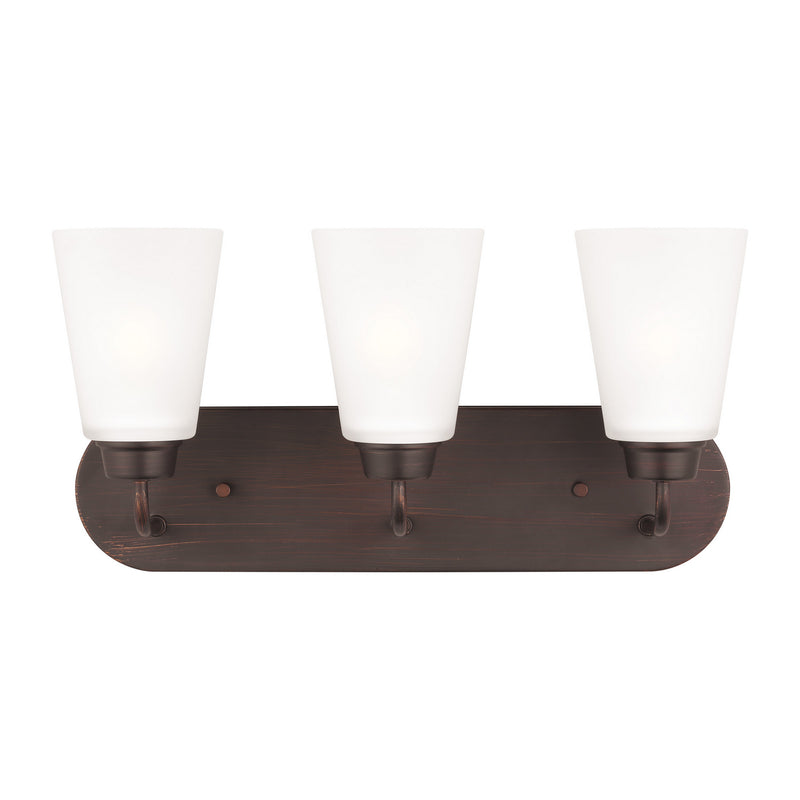 Generation Lighting 4415203-710 Three Light Wall / Bath, Bronze