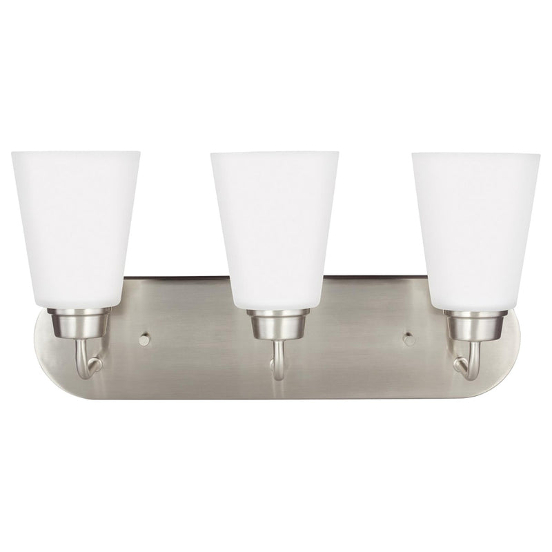Generation Lighting 4415203-962 Three Light Wall / Bath, Brushed Nickel