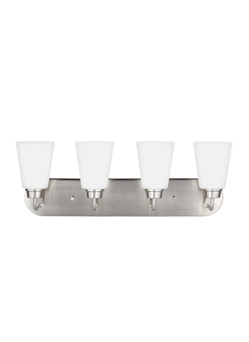 Generation Lighting 4415204-962 Four Light Wall / Bath, Brushed Nickel