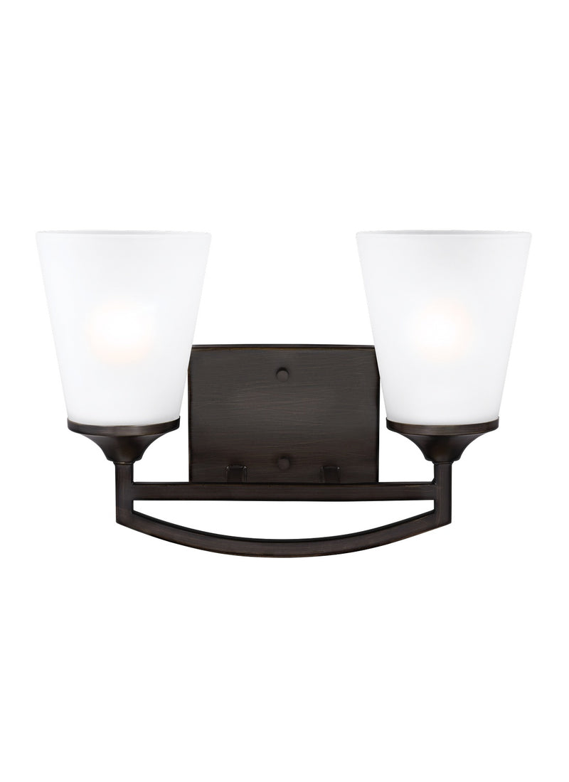Generation Lighting 4424502-710 Two Light Wall / Bath, Bronze