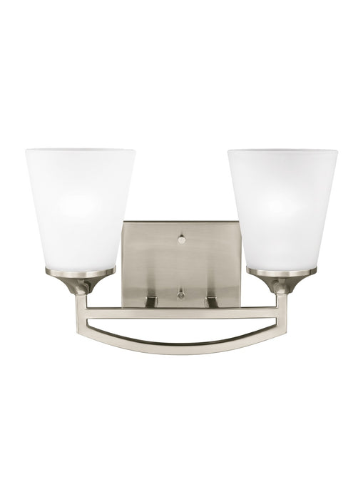 Generation Lighting 4424502-962 Two Light Wall / Bath, Brushed Nickel
